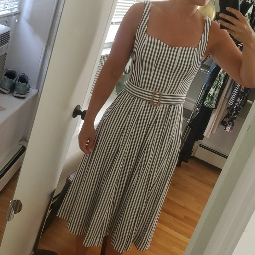 anthropologie linen dress